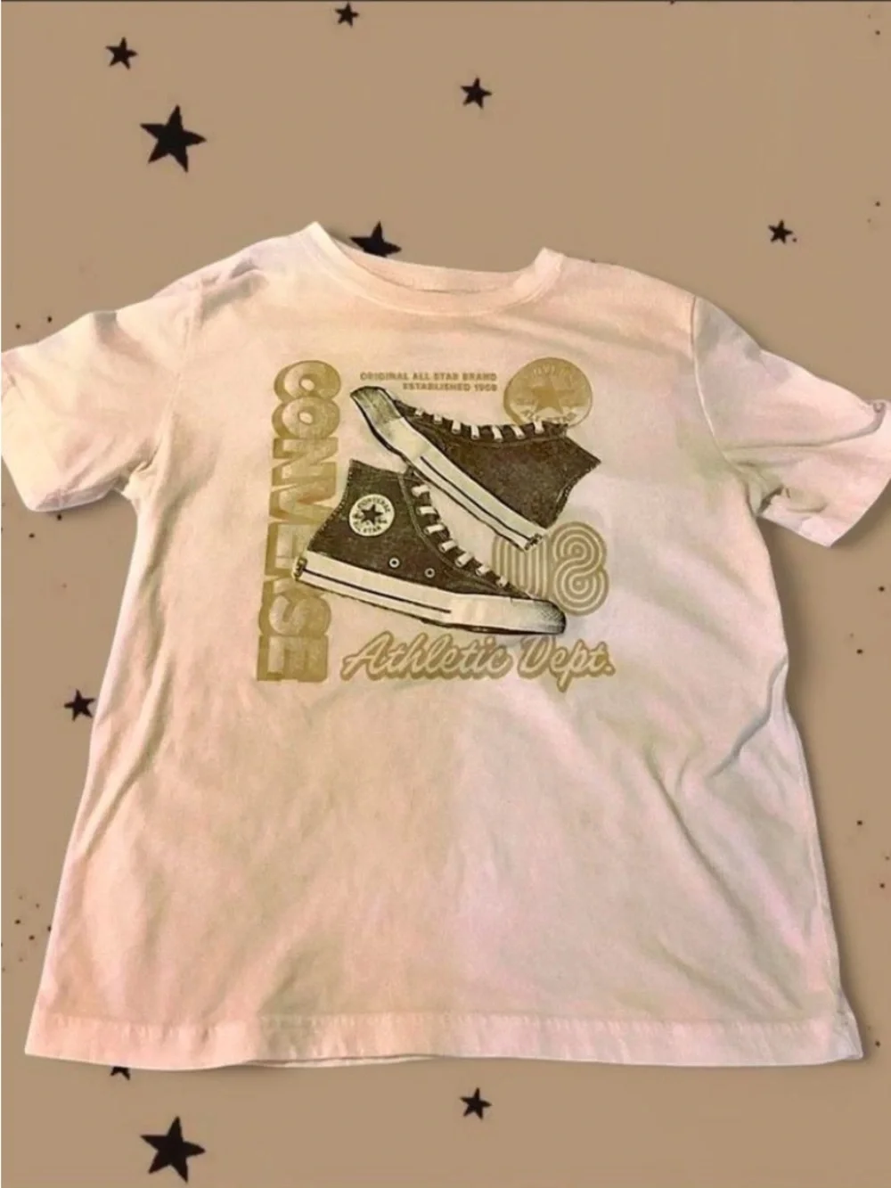 Converse Boys Cream Photoreal Chuck Taylor High Top Graphic Tee